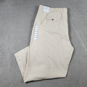 Oak Hill Linen Drawstring Pants Mens size 4X x 30 Natural Linen Cotton Blend